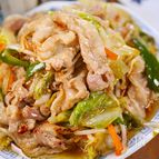 行列の定食屋さんの🍚10倍おいしい漬け焼き♪肉野菜炒め🤩