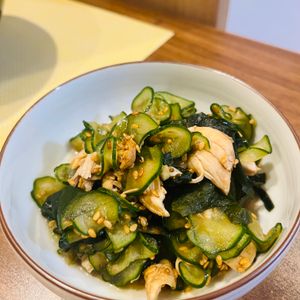 金の作ってみた!投稿(レンジで簡単！鶏ささ身ときゅうりのさっぱり酢の物♡)