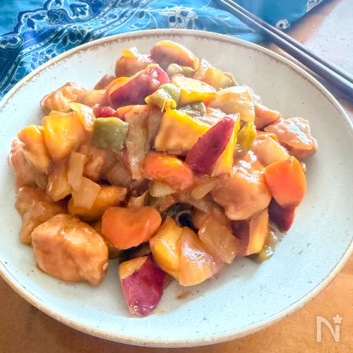 餡も衣も米粉で作る【揚げない酢豚】