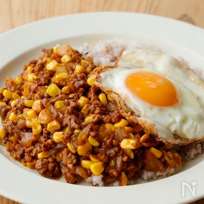 【とうもろこしのキーマカレー】炒めるだけで簡単！冷凍OK！