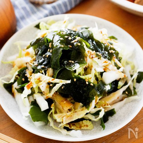 『白菜とわかめの中華サラダ』5分で簡単副菜♪ヘルシー☆