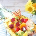 パイナップルボートのゼリーポンチ