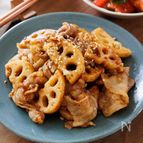 『豚バラれんこんの生姜味噌炒め』ご飯が進む♪歯応えも最高！