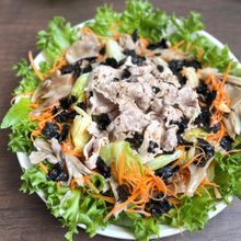豚肉とキャベツの海苔ドレッシングサラダ