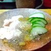 チョロリスの作ってみた!投稿(鶏むね肉とおばけきゅうりの涼やか梅ジュレ仕立て)