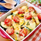 【ズッキーニのツナポテチーズ焼き】火を使わずに作れる！
