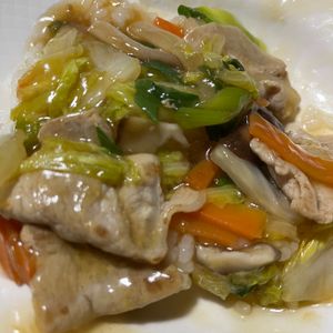 669288の作ってみた!投稿(豚バラ白菜のあんかけ中華丼)