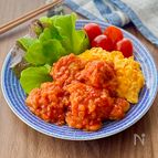 辛さほんのり♩鶏チリふわたま添え