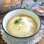 レンジで10分！新玉ねぎの丸ごと♪柔らかとろり～チーズスープ