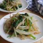 ほうれん草ともやしの辛子醤油和え