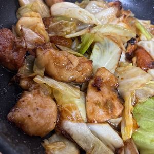 1434936の作ってみた!投稿(ワンパンで簡単!鶏肉とキャベツのポン酢照り焼き【重ねて放置】)