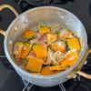 かぼちゃとほうれん草の豆乳クリームスープの工程2