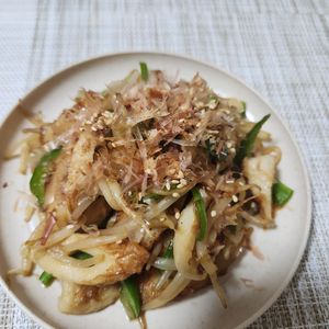 とももの作ってみた!投稿(【ちくわピーマンもやしのおかかごま醤油】ご飯がすすむ簡単副菜)