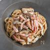 子どももおいしく食べられる!しいたけとベーコンのパスタ