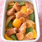 鶏肉とパプリカのトマトピューレ炒め　作り置きレシピ　　