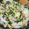 行列の中華屋さんの🍚ニラと白菜の鶏そぼろ中華あんかけ😋の工程3