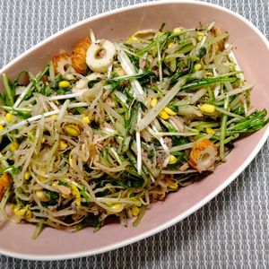 ゆきちんの作ってみた!投稿(まさかのアレンジ！【水菜ともやしのゆかりサラダ】)