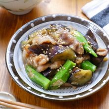 ごはんに合う♡『豚となすとおくらの味噌炒め』