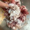 ワンパンで！豚こまと長芋のめんつゆ炒めの工程1