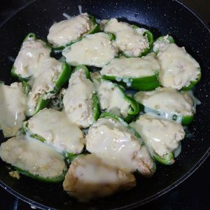 erikaの作ってみた!投稿(☆ピーマンとツナ豆腐のチーズ焼き☆)