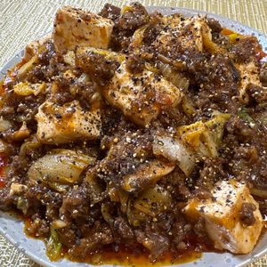 楽ラク手抜キッチン🐶🐾の作ってみた!投稿(ひと口でハマる。白飯が止まらない『麻婆白菜豆腐』)
