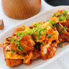 『鶏玉キムチ炒め』柔らかむね肉で手軽にボリューム！節約にも◎