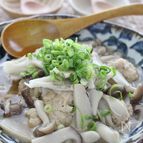 鶏団子とキノコのとろみ煮