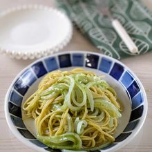 【イカとバジルのパスタ】混ぜるだけでお店の味!