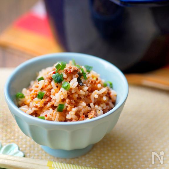 【STAUB】そぼろキムチの炊き込みご飯