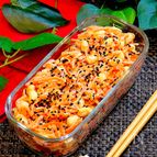 【腸活向け簡単作り置き!!】にんじんと大豆の黒ごまサラダ