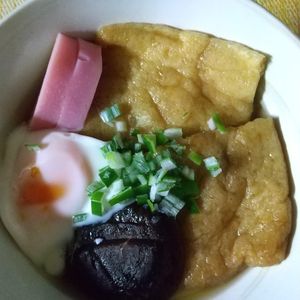 チョロリスの作ってみた!投稿(【甘辛しいたけのきつねうどん】具沢山が嬉しいシンプルうどん♪)