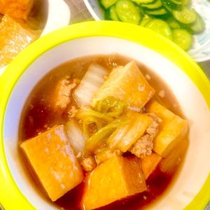 煌蓮mamの作ってみた!投稿(厚揚げとトロトロ白菜の☆中華風そぼろあんかけ)