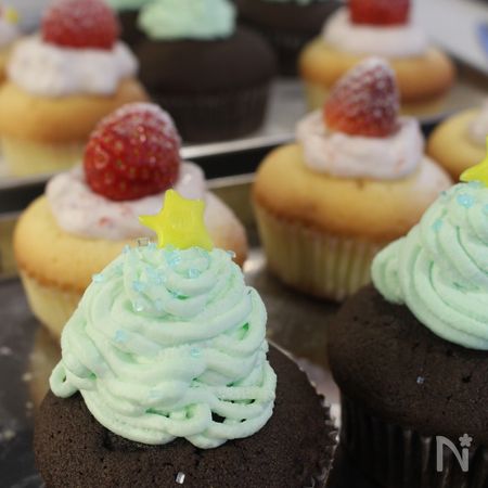 チョコミントカップケーキ By がまざわ たかこ レシピサイト Nadia ナディア プロの料理家のおいしいレシピ