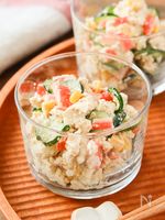 かにかまきゅうりの【中華風豆腐サラダ】