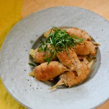 茗荷と新生姜の肉巻き
