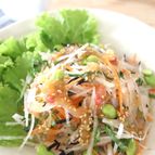 大根とひじきの梅玉ねぎドレッシングサラダ