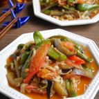 食欲up!夏野菜とえのきのさっぱり甘酢炒め