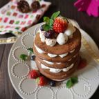 ココアパンケーキタワー
