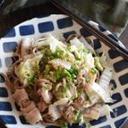 蕎麦で♪豚バラと白菜の和風焼き蕎麦