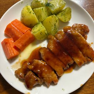 まさの作ってみた!投稿(お手軽ごちそうおかず♡『はちみつジンジャーポークステーキ』)