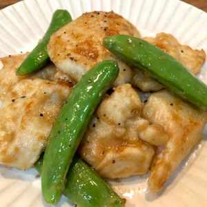 みりんの作ってみた!投稿(【鶏むね肉とスナップえんどうのレモンオイマヨソテー】めちゃ旨)