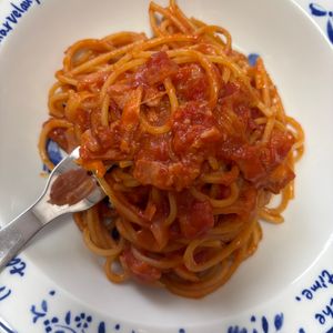 429412の作ってみた!投稿(【フライパン1つ】簡単トマトとツナのワンパン絶品パスタ！)