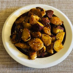 puricoの作ってみた!投稿(【揚げずに簡単】鶏むねとさつまいもの濃厚黒酢鶏☆作り置きにも)
