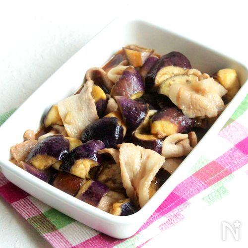 【豚バラ茄子の中華風甘酢煮】パパっと作れる簡単主菜