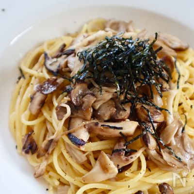 きのこの旨みたっぷり♡バター醤油パスタ