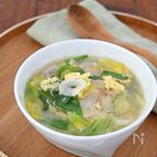 タンメンみたいな味の白菜ニラ玉スタミナスープ