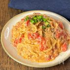 【濃厚和風トマトクリームパスタ】フライパンひとつ