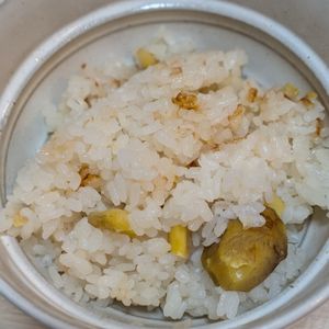 ともの作ってみた!投稿(白だしで栗ご飯)