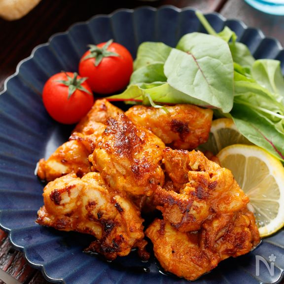 タンドリー風マヨチキン【#下味冷凍#お弁当#漬けて焼くだけ】