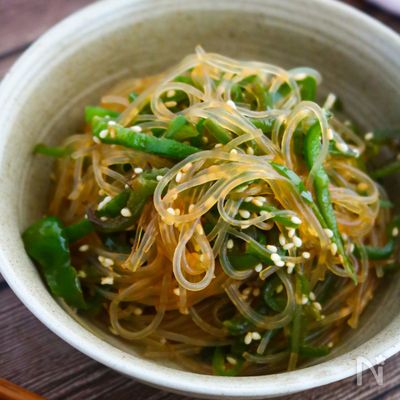 春雨とピーマンの簡単中華炒め